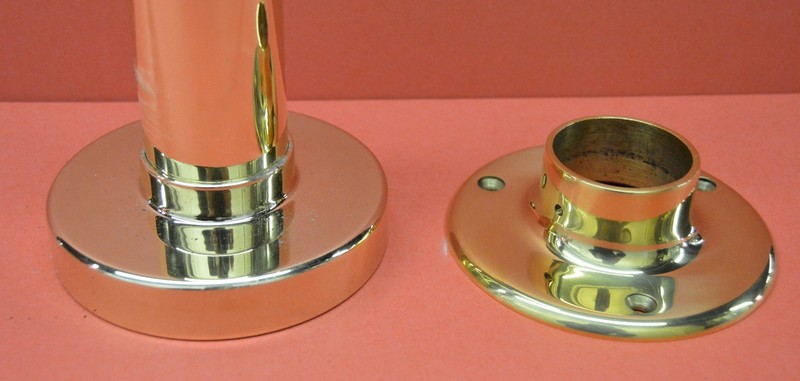 Permanent Dance Fitness Spinning Pole Polished Brass H.D., 1 1/2" x 8 ft. Kit gallery