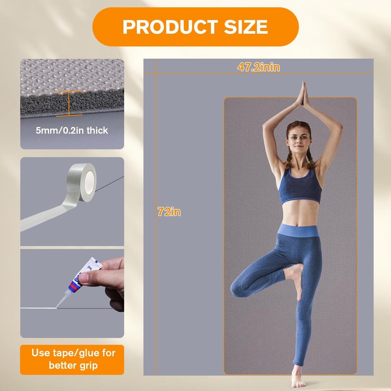 Portable Dance Floor Mat 6' x 4', Marley Floor Practice Pad with Strap for Ba... gallery