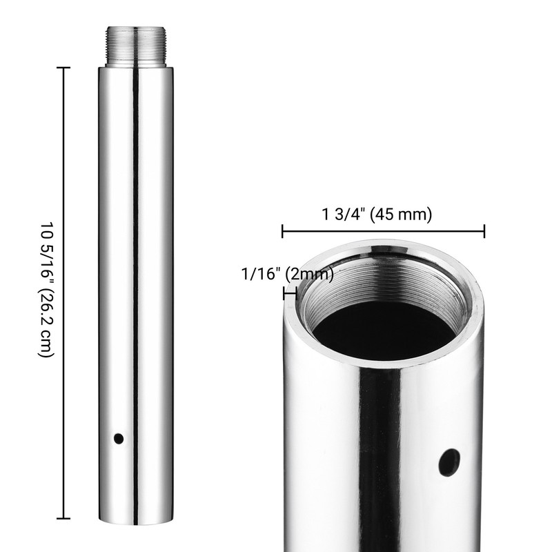 262mm Dance Extension Pole For 45mm Dancing Pole Spinning Fitness Pole, Silver gallery