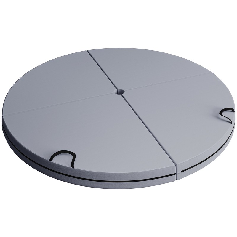 Foldable Pole Dance Crash Mat w/ Handles, Gray