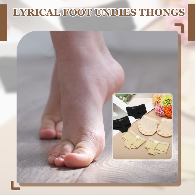 Foot Undies Thongs for Dance, Half Sole Shoes Paws, S(35-36) & Skin Tone gallery