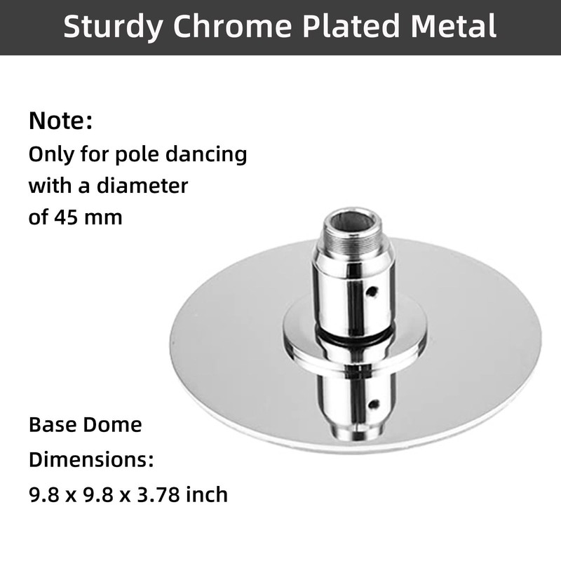 45mm Dance Pole Base Dome - Removable, Silicone Suction, Apartment-Friendly gallery