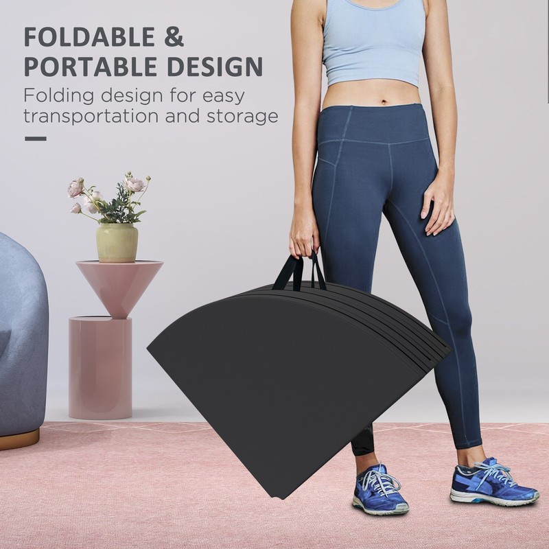 Foldable Pole Dance Crash Mat w/ Handles, Black gallery