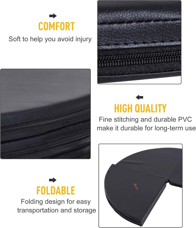 Pole Dance Mat,2"T x5'W Folding Pole Crash Mat for Home,Lightweight and Foldable gallery