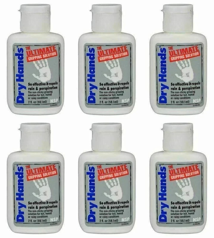 DRY HANDS 2 oz.(6 Pack) Sport Grip Powder for Baseball, Golf, Pole Dancing, gym