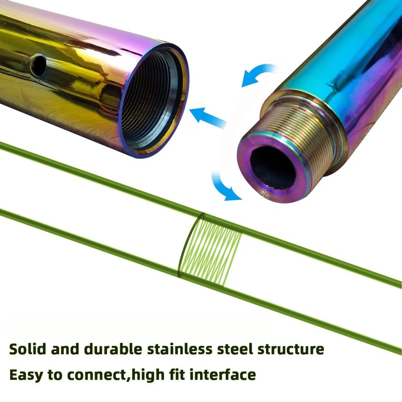 Dance Pole Extension Tube 45mm - Adjustable 5"/10"/20" Stainless Steel Accessory gallery