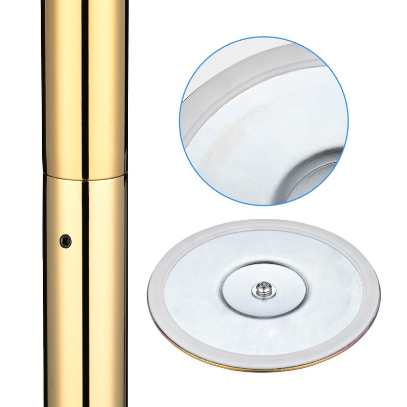 Xcceries 10 FT Spinning Static Dancing Pole Kit w/ Extensions Fitness Dance Gold gallery