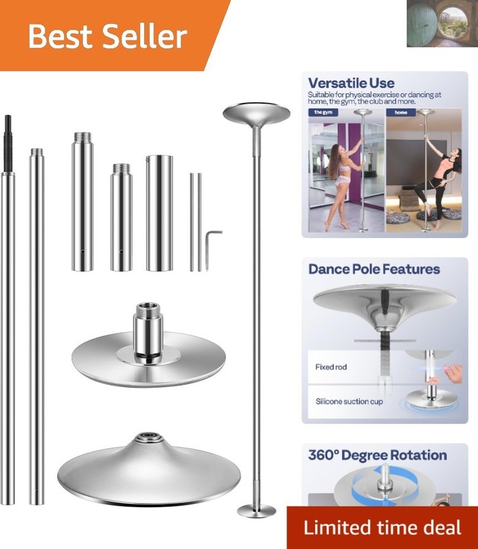 Professional 45mm Adjustable Dance Pole – Portable Home Fitness Equipment