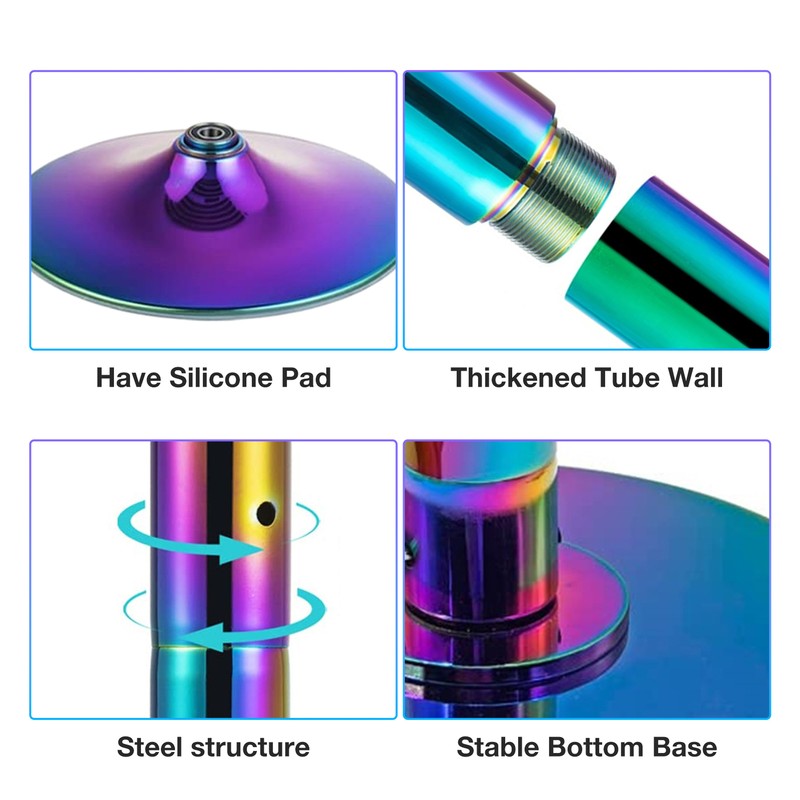 Colorful Pole Dance Pole for Home 45mm Spin Static Dancing Pole Professional New gallery