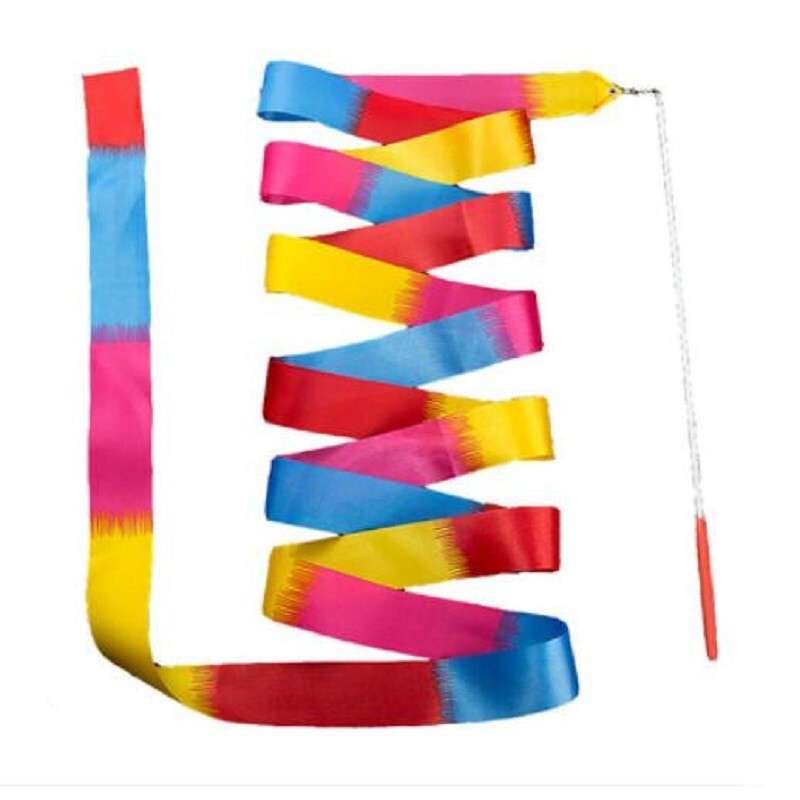 Colorful Gymnastic Ribbon Dance Performance Props Fitness Accessory