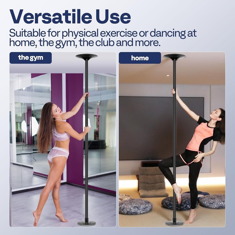Chrome Steel Spinning Pole for Pole Dancing - 108" Height gallery