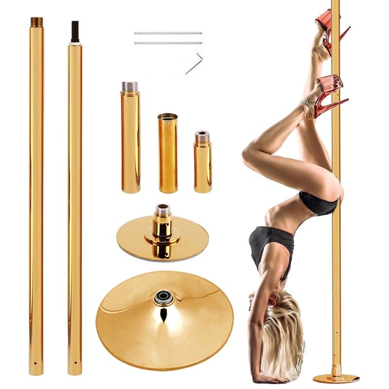 Dance Pole 45mm Portable Static Spinning Stripper Pole Exercise Party Dancing–