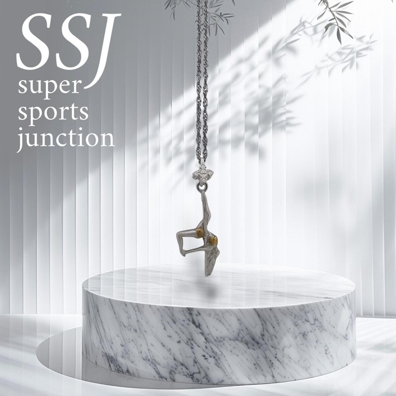 Pole Dance Jewelry – 925 Silver Pendant with Gold Detail for Dancers and Artists gallery