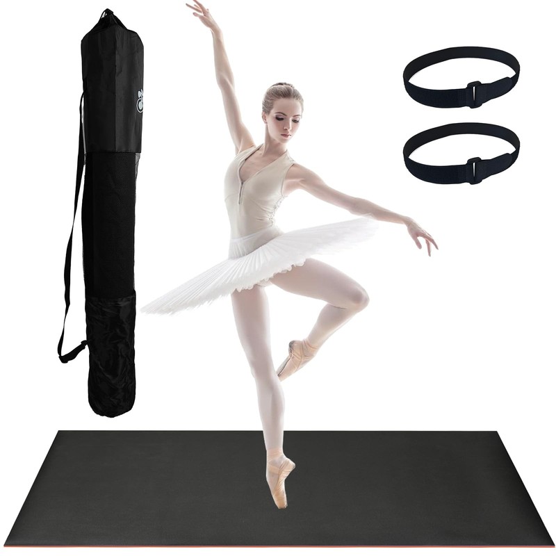 Portable Dance Floor Mat – Marley Dance Floor, 4.5mm Thick Non-Slip PVC Dance…