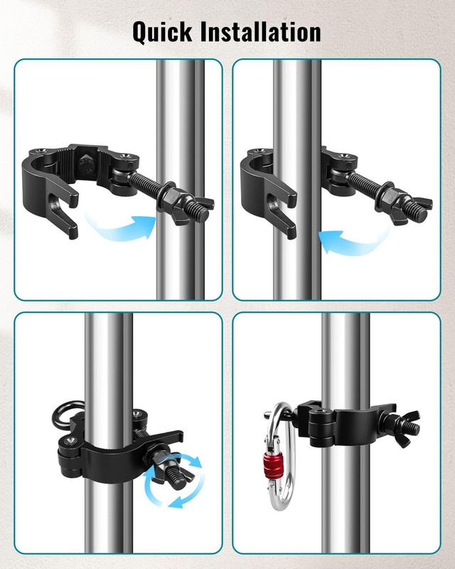 Pole Dancing Hanging Clamp with Carabiner – Grip Accessory for Aerial Silks, ... gallery