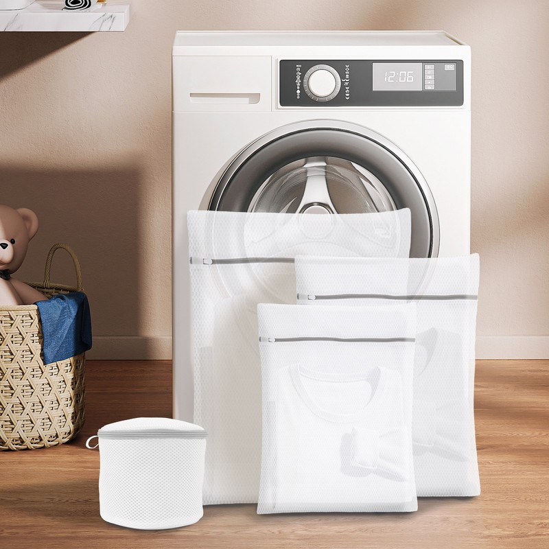 5pcs Laundry Bag 5 Different Size Mesh Bags Washing Hamper Durable Laundry Bags