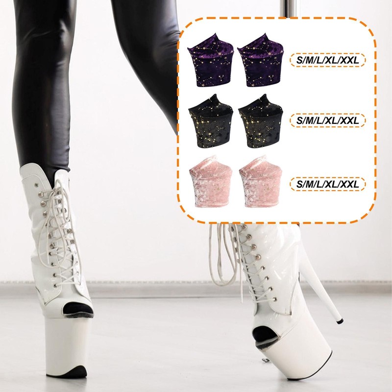 2x Stripper Pole Dance Shoe Protectors Anti Slip Stylish Costume Accessories gallery