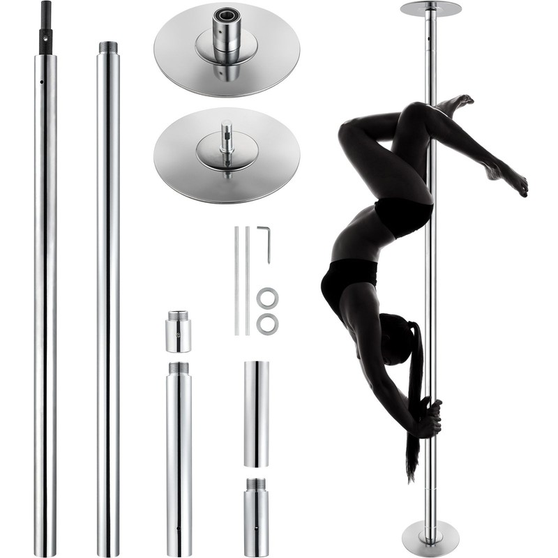 Dual Mode Dance Pole 45mm Height Adjustable Stainless