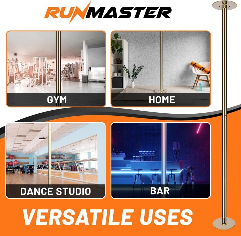 Premium Pole Spinning Static Dance Pole Kit | Portable & Removable 45mm Exercise gallery